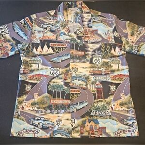 Pacific Legend Mens  Route RT 66 Travel States Shirt - Mens Size XL
